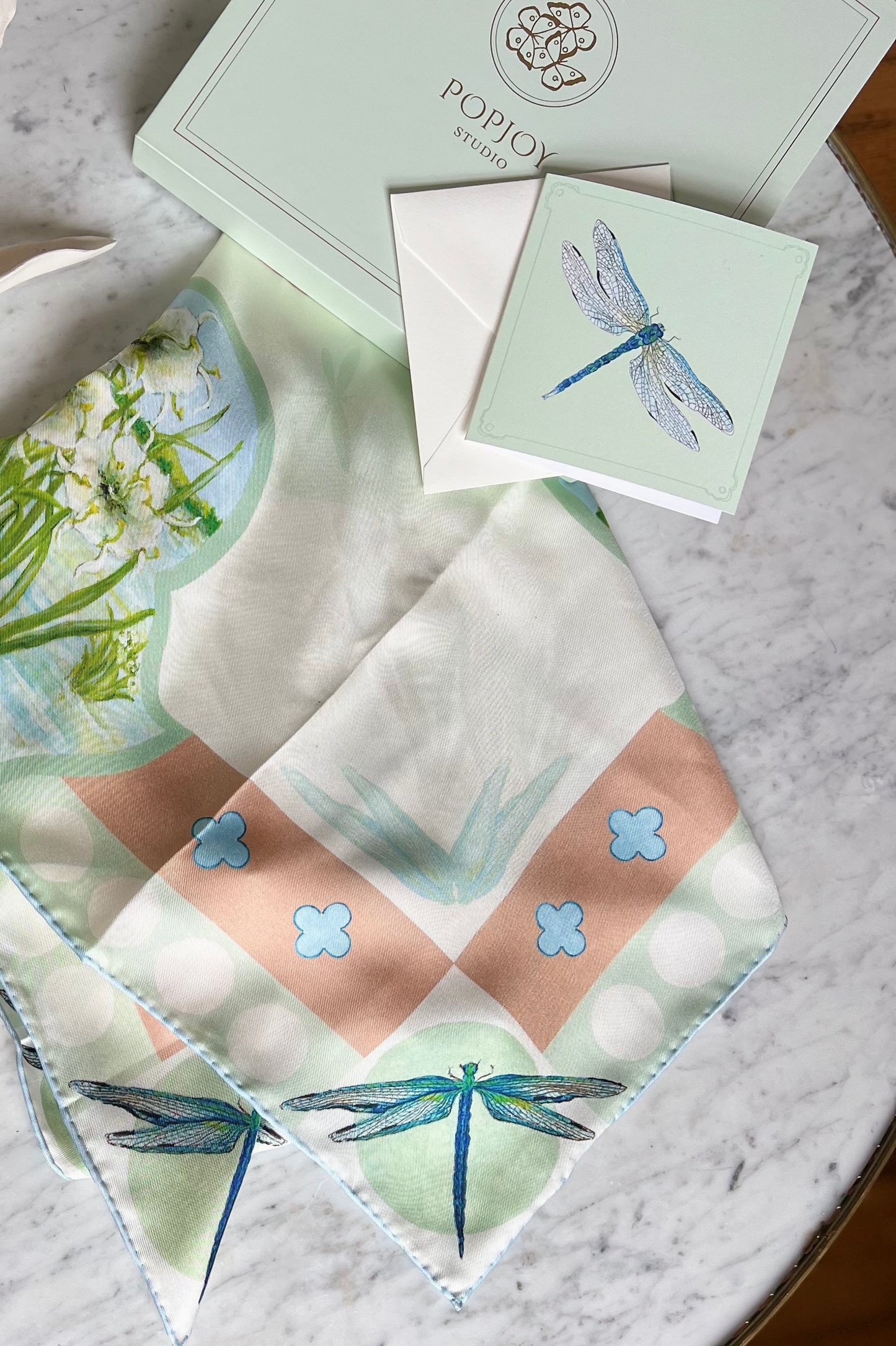 Cahaba Lily Silk Scarf