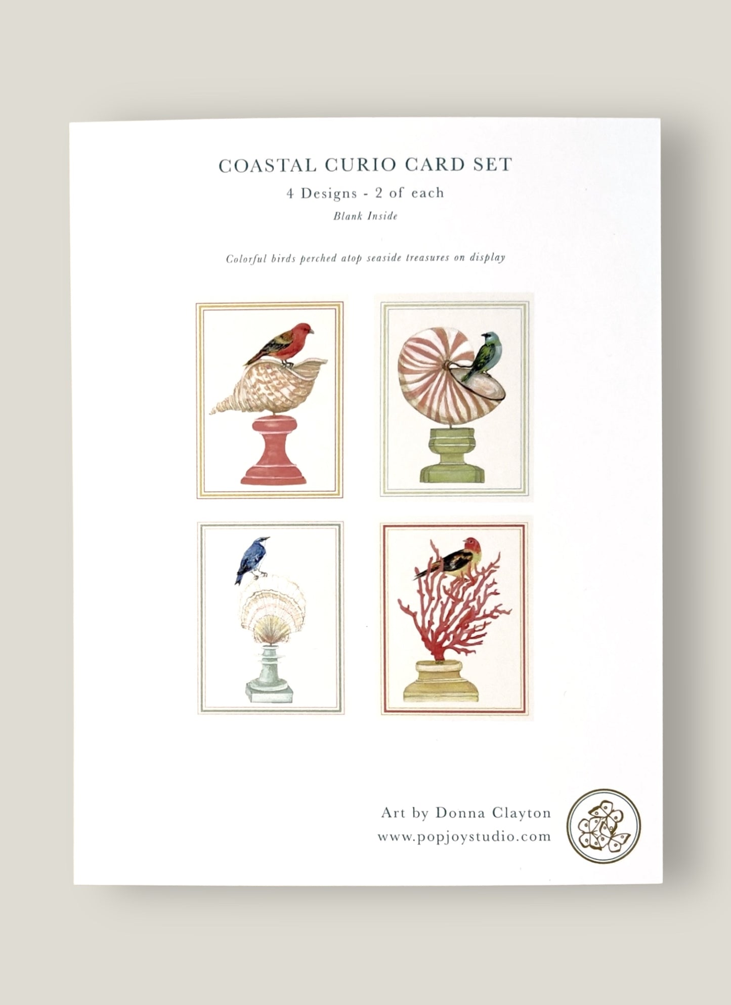 Bird with Shell Card Set