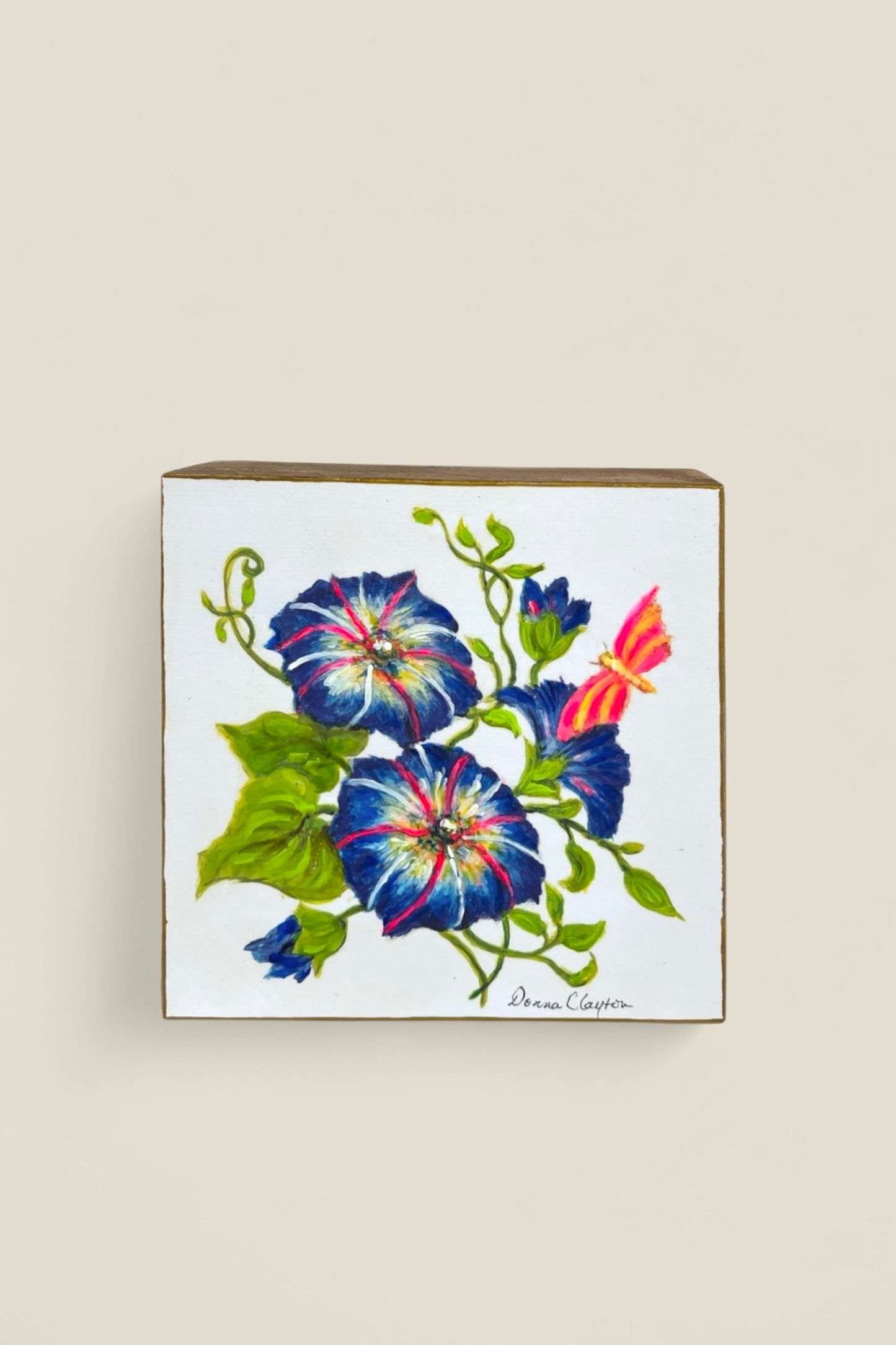September 5’’ Gold Gilded Art Block
