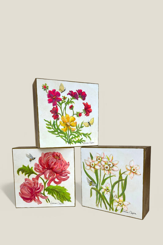 November 5’’ Gold Gilded Art Blocks