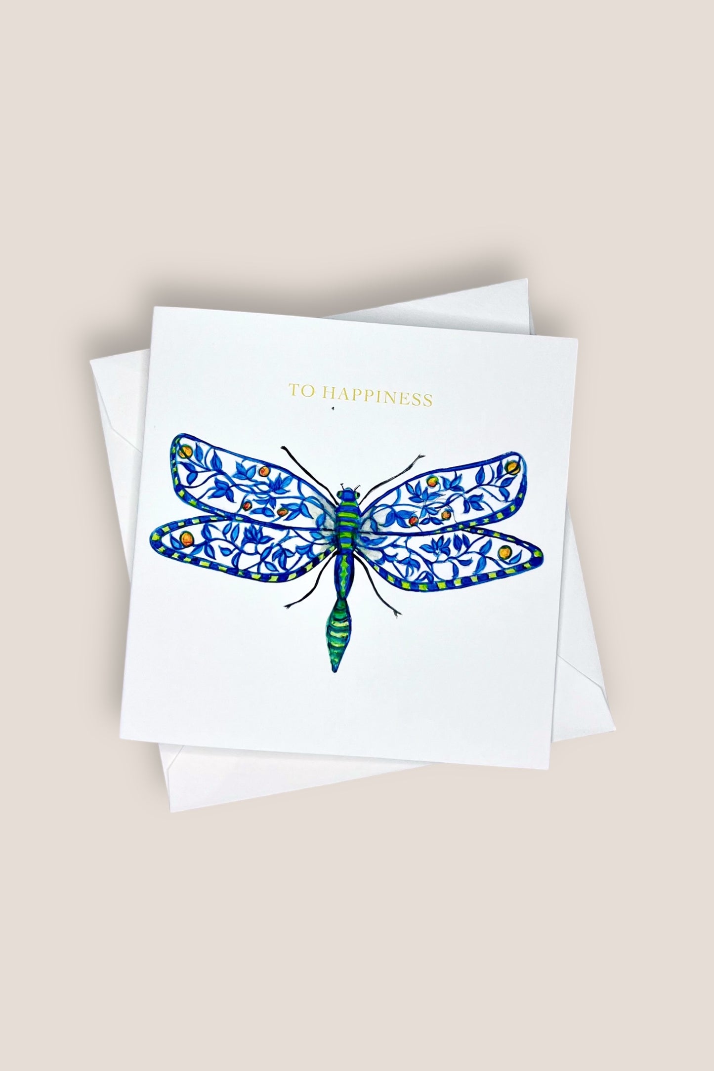 Porcelain Wing Dragonfly Card