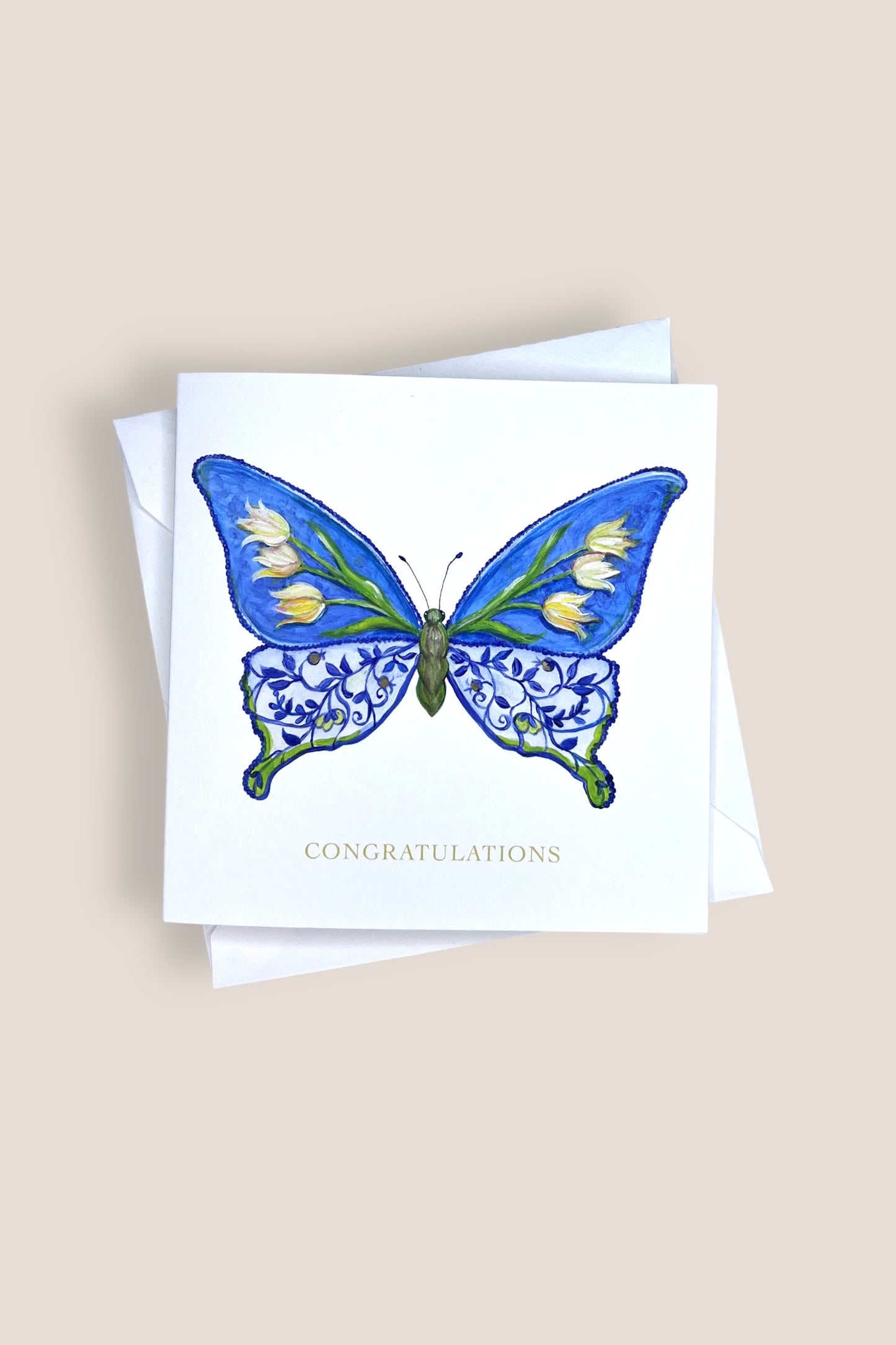 Tulip Butterfly Card