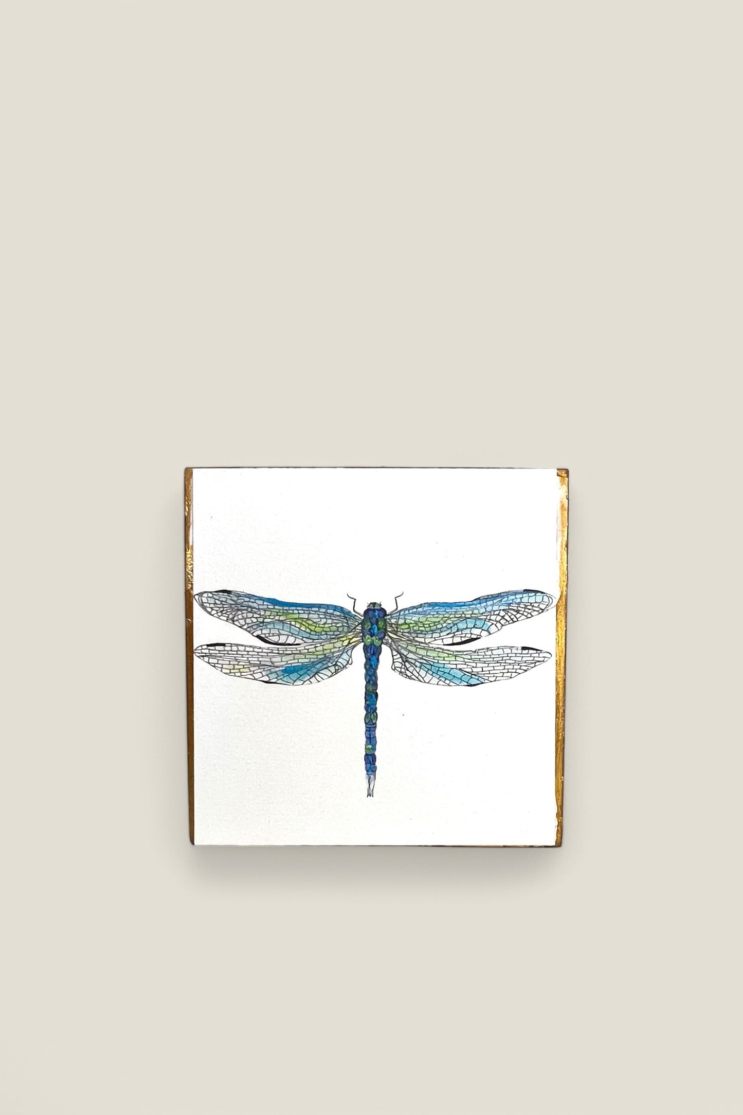 Blue Green Dragonfly 3" Block