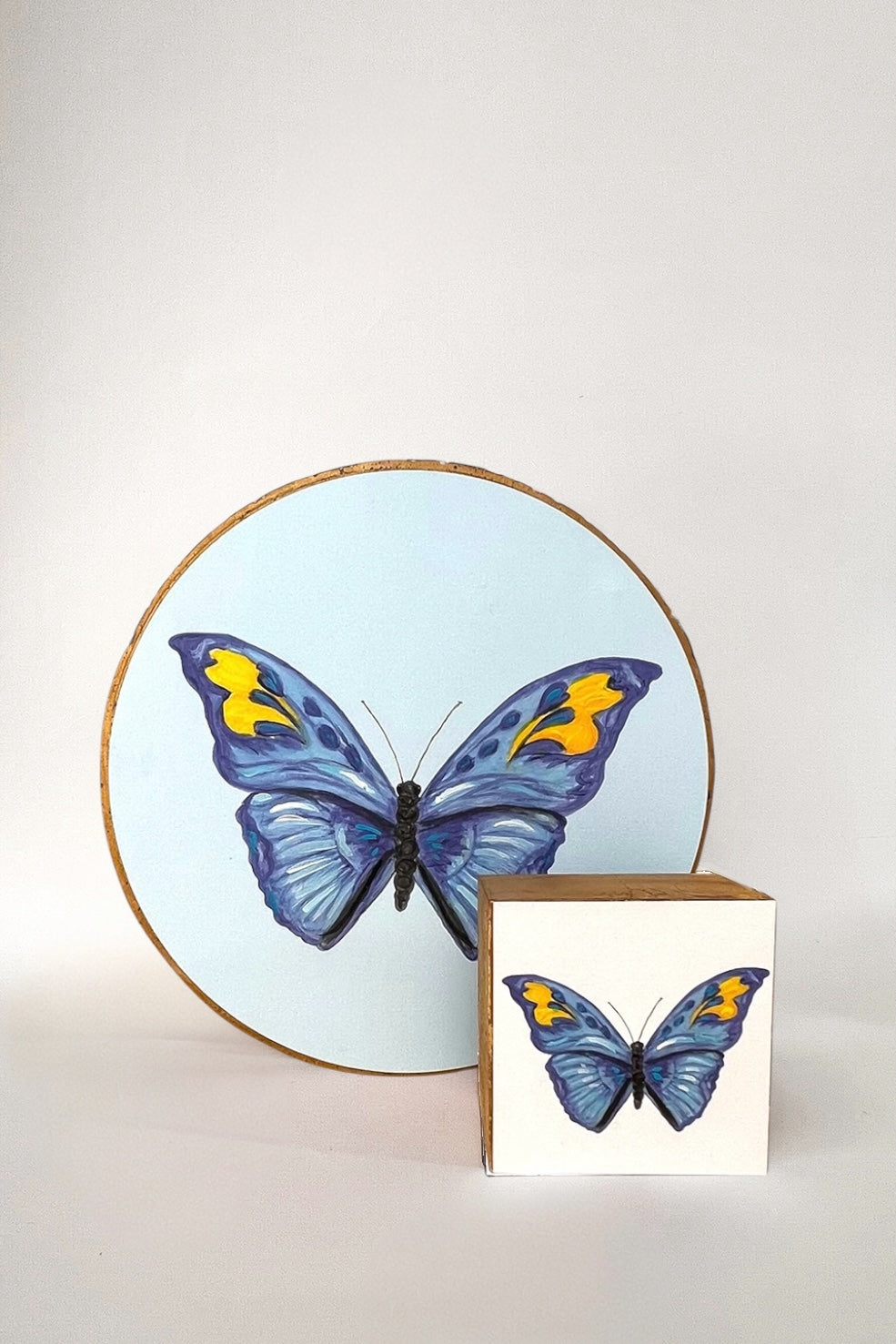 Blue Butterfly 3" Block