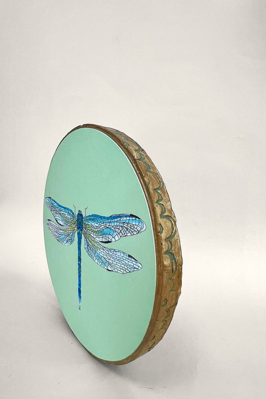 Blue Green Dragonfly 8" Round
