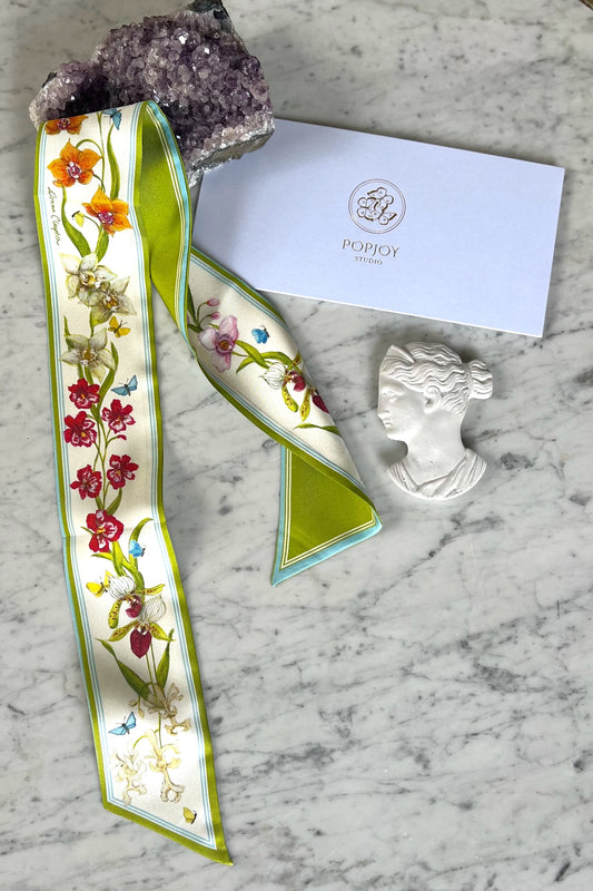 Orchidelirium Silk Twilly