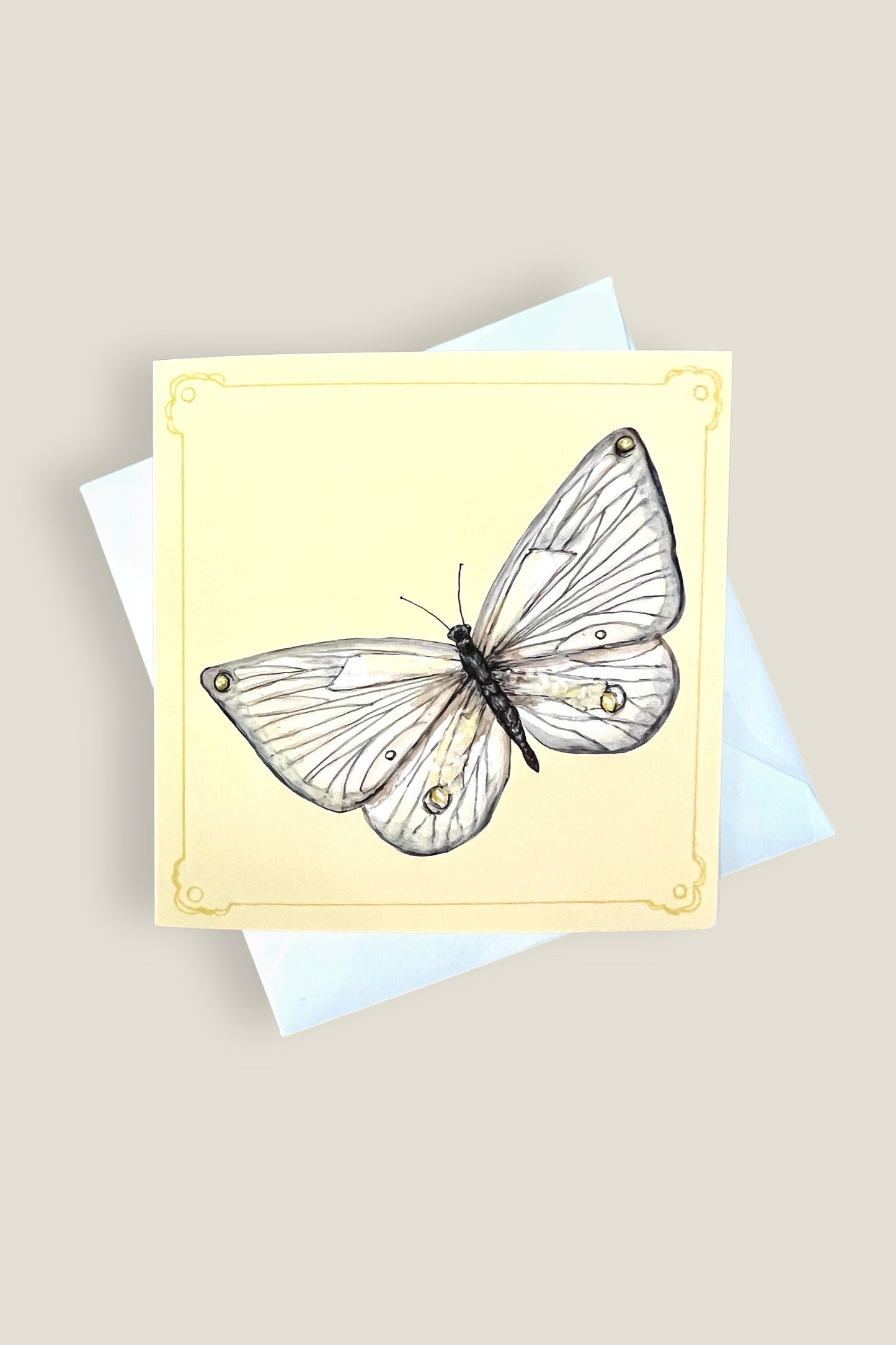 White Butterfly Card