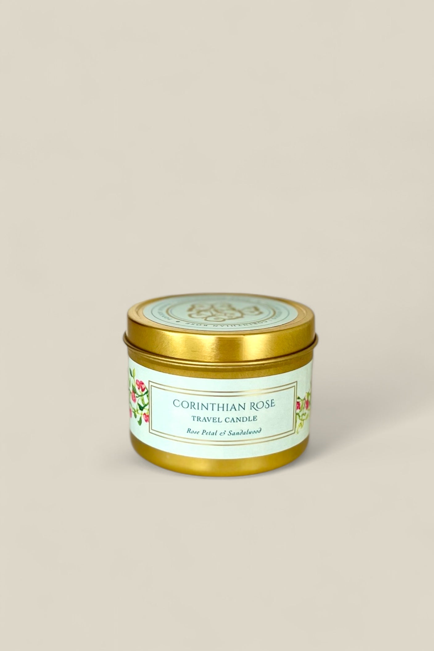 Corinthian Rose Travel Candle
