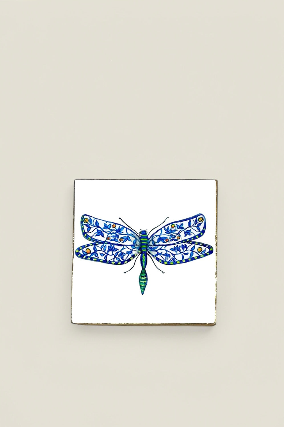 Porcelain Wing Dragonfly 3" Block