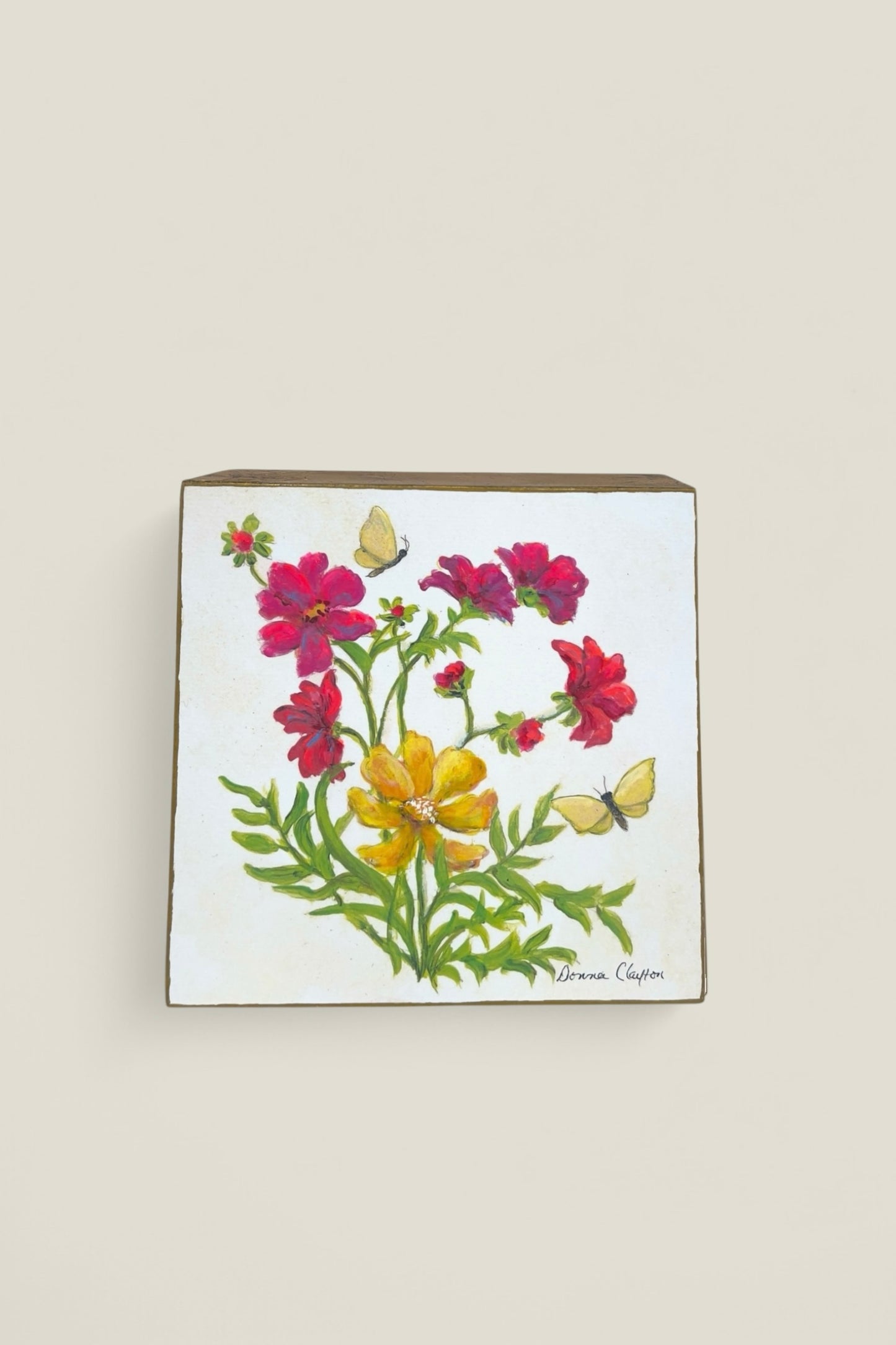 October 5’’ Gold Gilded Art Block