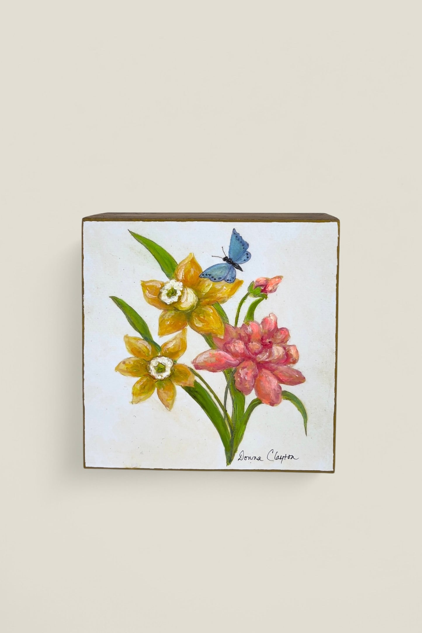 March 5’’ Gold Gilded Art Block