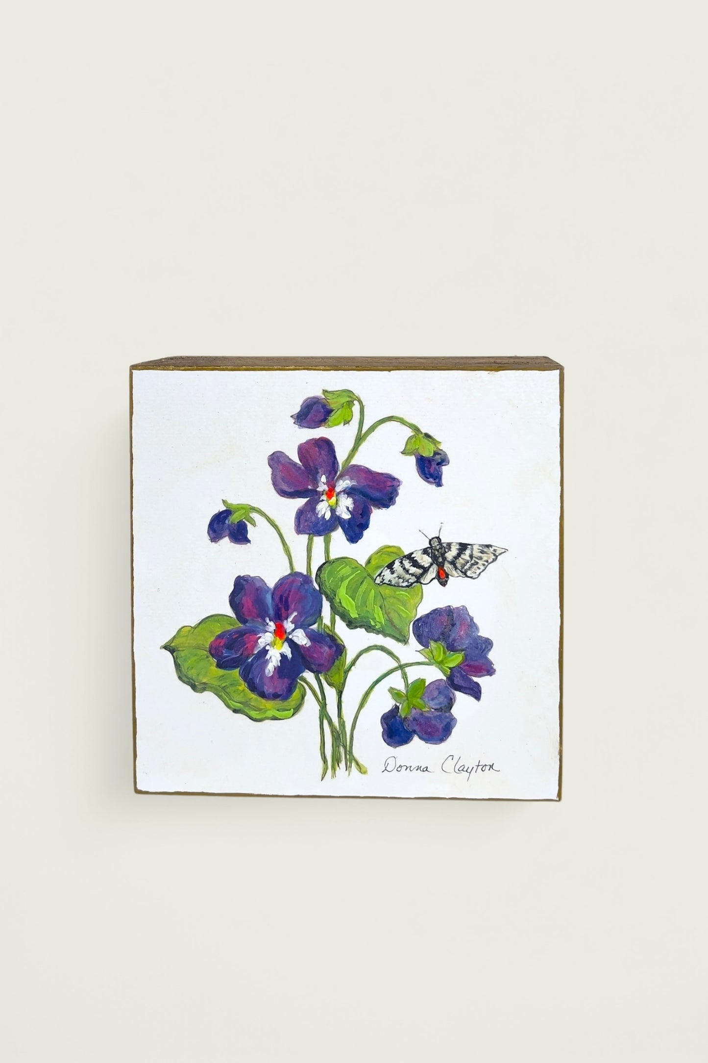 February 5’’ Gold Gilded Art Block