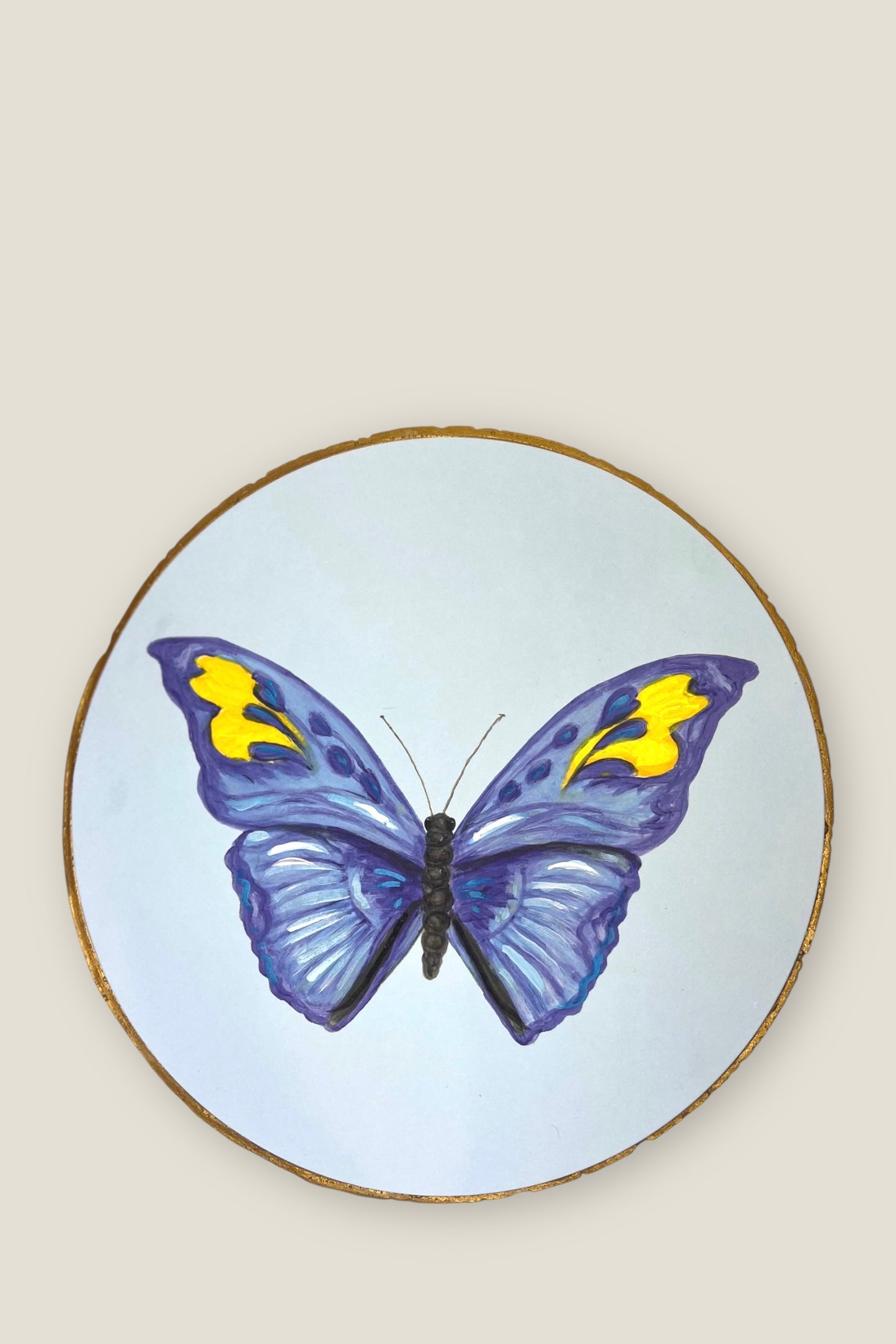 Blue Butterfly 8" Round