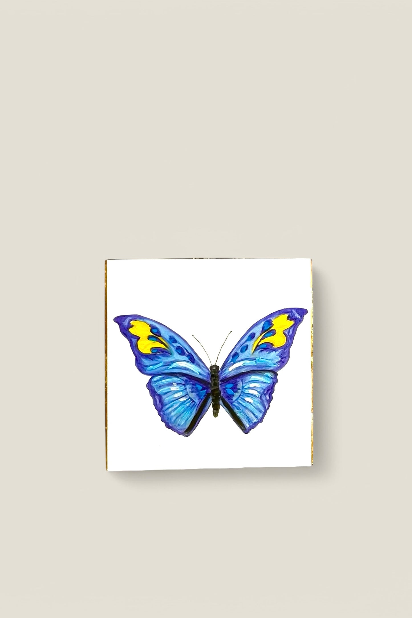 Blue Butterfly 3" Block