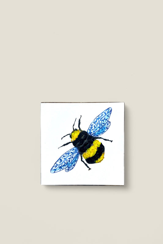 Porcelain Wing Bee 3" Block