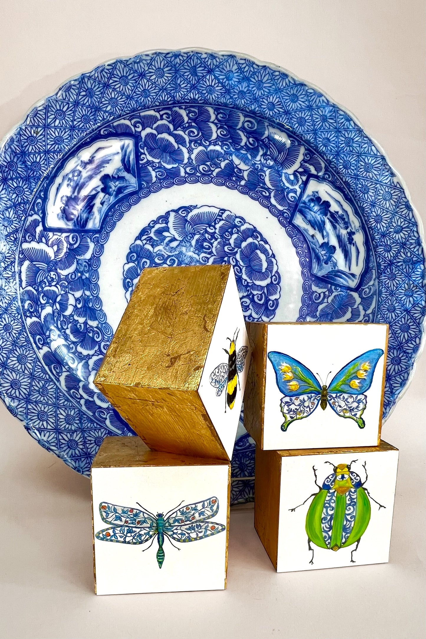Porcelain Wing Butterfly 3" Block