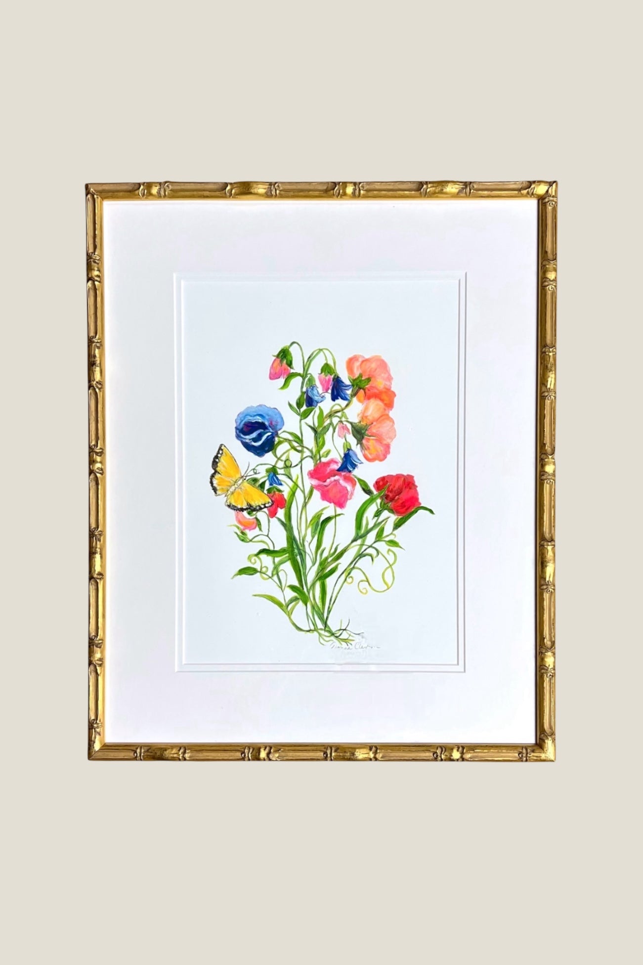 Sweet Pea Framed Art Print