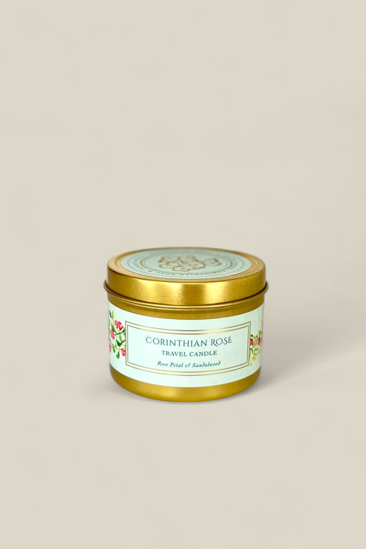 Corinthian Rose Travel Candle