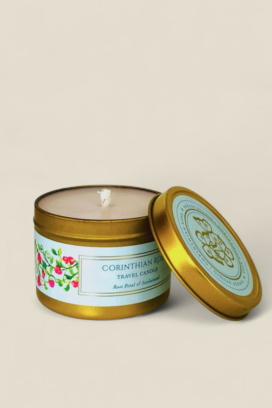 Corinthian Rose Travel Candle